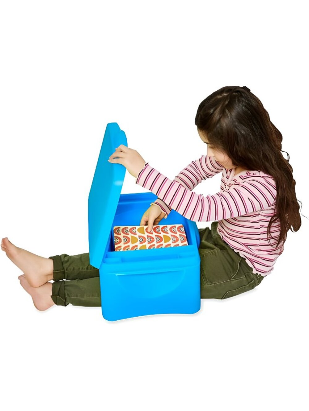 Foldable Lap Desk for Kids with Storage - Ideal Floor Desk for